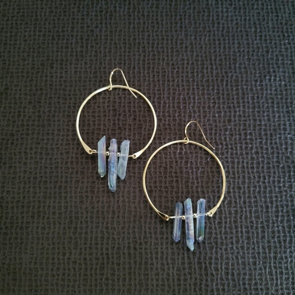 Luna Norte Jewelry - Luna🌙 Norte Triple3️⃣ Iridescent Quartz Earrings